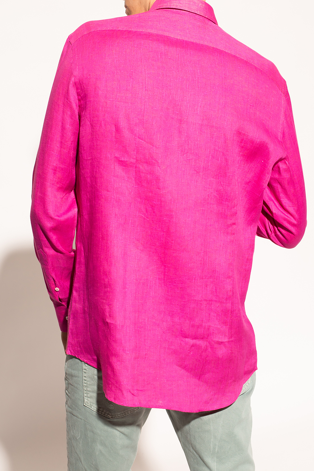 Etro Linen padded shirt with logo